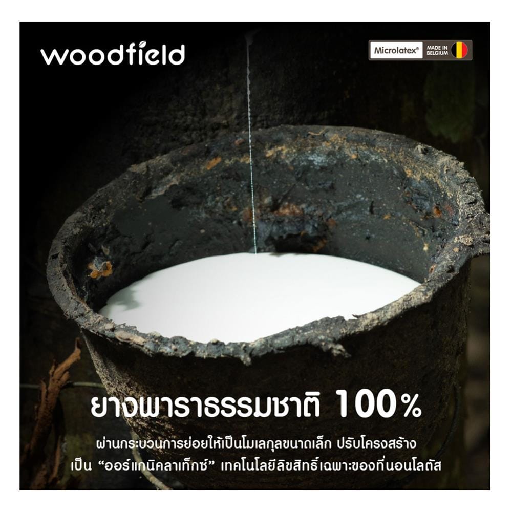 ที่นอนไฮบริด 3.5 ฟุต สุญญากาศ WOODFIELD รุ่น W-NATURE II พร้อมหมอนหนุน 1 ชิ้น