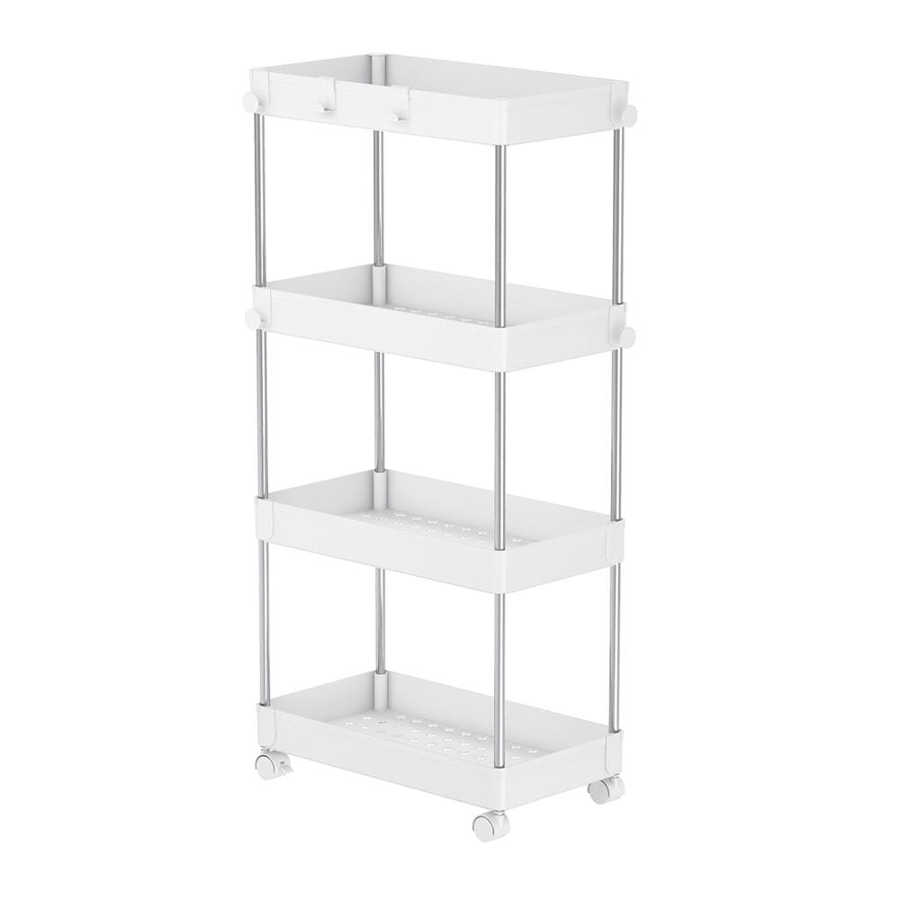 ชั้นวางของพลาสติก 4 ชั้น มีล้อ KECH NIFTY 40X22X85 ซม. สีขาว