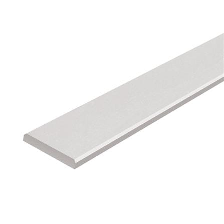 ไม้ระแนง DURAONE ขอบวี ผิวเรียบ 7.5X300X0.8 ซม. สีซีเมนต์_0