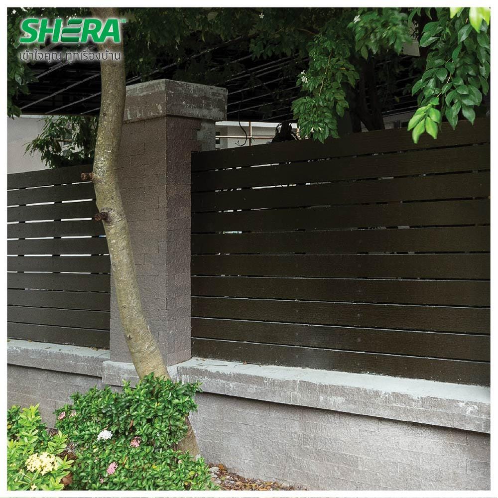 ไม้รั้ว SHERA โมเดิร์น 10X300X1.2 ซม. สีไม้โอ๊ค