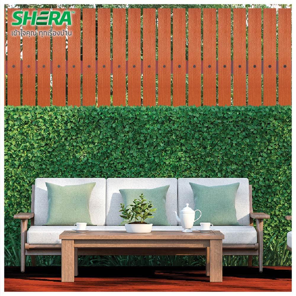 ไม้รั้ว SHERA โมเดิน 10X300X1.2 ซม. สีไม้โอ๊คแดง