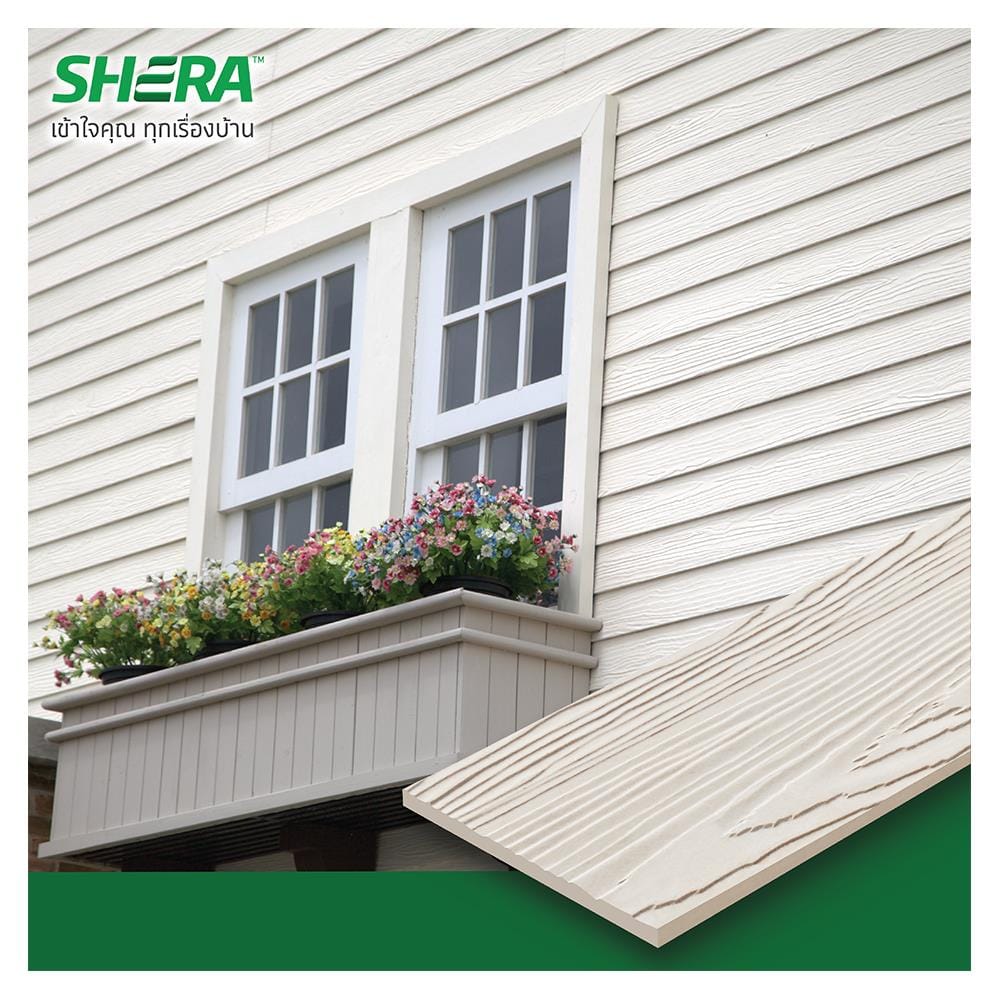 ไม้ฝา SHERA ลายสักขอบตรง 15X300X0.8 ซม. สีธรรมชาติ