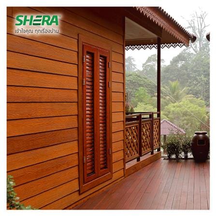 ไม้ฝา SHERA ลายสักขอบตรง 15X300X0.8 ซม. สีสักทรายทอง_2