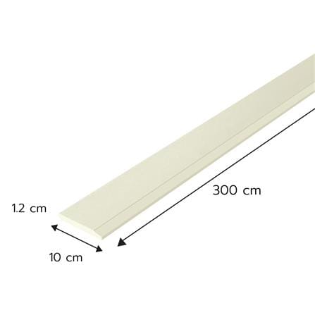 ไม้บัว DURAONE 10X300X1.2 ซม. สีรองพื้นครีม_5