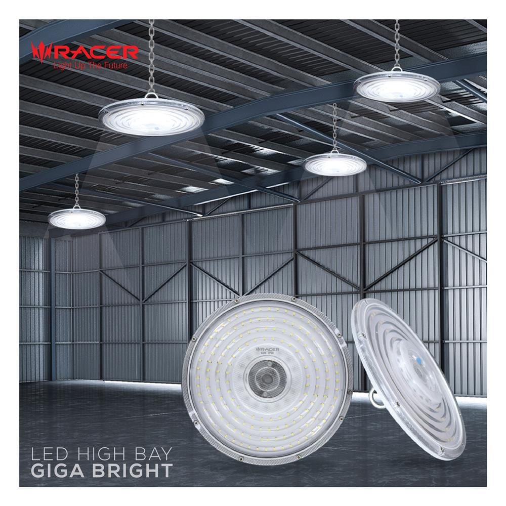 โคมไฮเบย์ LED RACER GIGA BRIGHT 200 วัตต์ DAYLIGHT สีเทา
