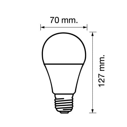 หลอด LED RACER A70 KIMMIE 20.5 วัตต์ WARM WHITE E27_3