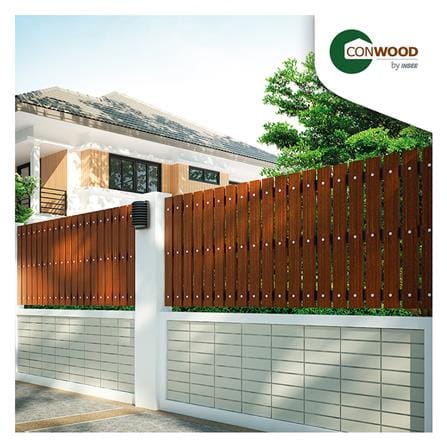 ไม้รั้ว หัวตัด CONWOOD ชัยพฤกษ์ หน้า 4 นิ้ว 10X100X1.6 ซม. สีมะฮอกกานี_5