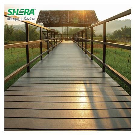 ไม้พื้น SHERA คัลเลอร์ทรู ลายเสี้ยน ขอบวี 15X300X2.5 ซม. สีบราวน์เวงเก้_3