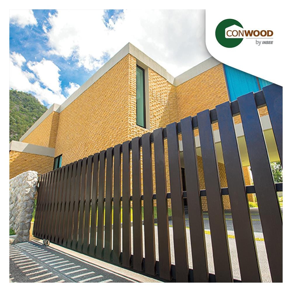 ไม้รั้ว หัวตัด CONWOOD ชัยพฤกษ์ หน้า 4 นิ้ว 10X150X1.6 ซม. สีไม้สัก