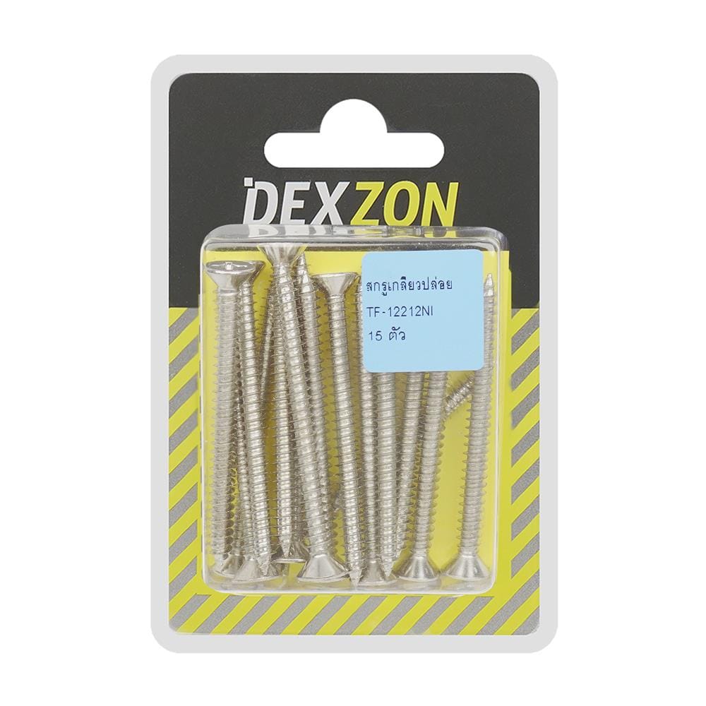สกรูเกลียวปล่อย TF DEXZON 12X2-1/2 นิ้ว แพ็ก 15 ชิ้น