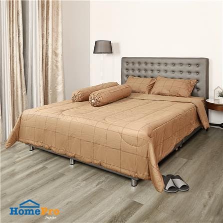 ชุดผ้าปูที่นอน 5 ฟุต 6 ชิ้น HOME LIVING STYLE KANA สีน้ำตาล_0