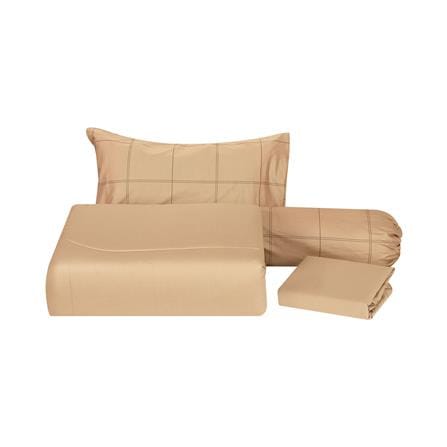 ชุดผ้าปูที่นอน 3.5 ฟุต 4 ชิ้น HOME LIVING STYLE KANA สีน้ำตาล_1