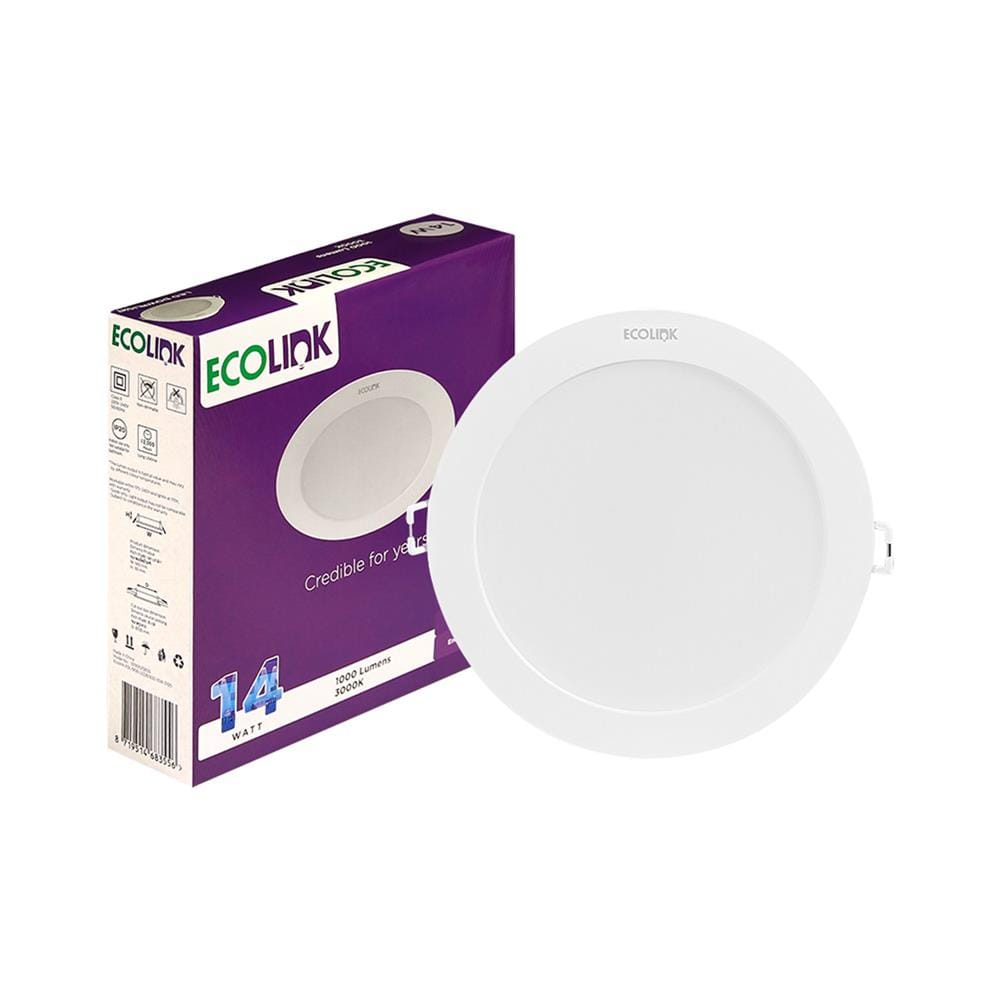ดาวน์ไลท์ LED ECOLINK 6 นิ้ว 14 วัตต์ WARM WHITE สีขาว