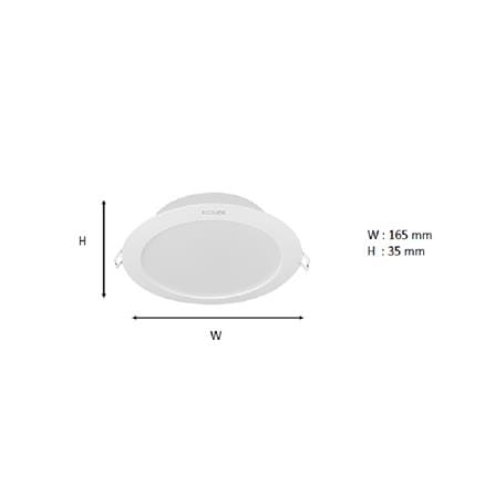 ดาวน์ไลท์ LED ECOLINK 6 นิ้ว 14 วัตต์ WARM WHITE สีขาว_5