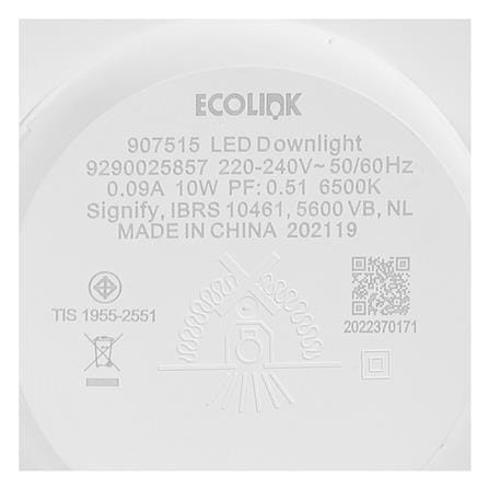 ดาวน์ไลท์ LED ECOLINK 5 นิ้ว 10 วัตต์ DAYLIGHT สีขาว_5