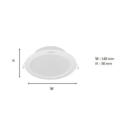 ดาวน์ไลท์ LED ECOLINK 5 นิ้ว 10 วัตต์ DAYLIGHT สีขาว_4