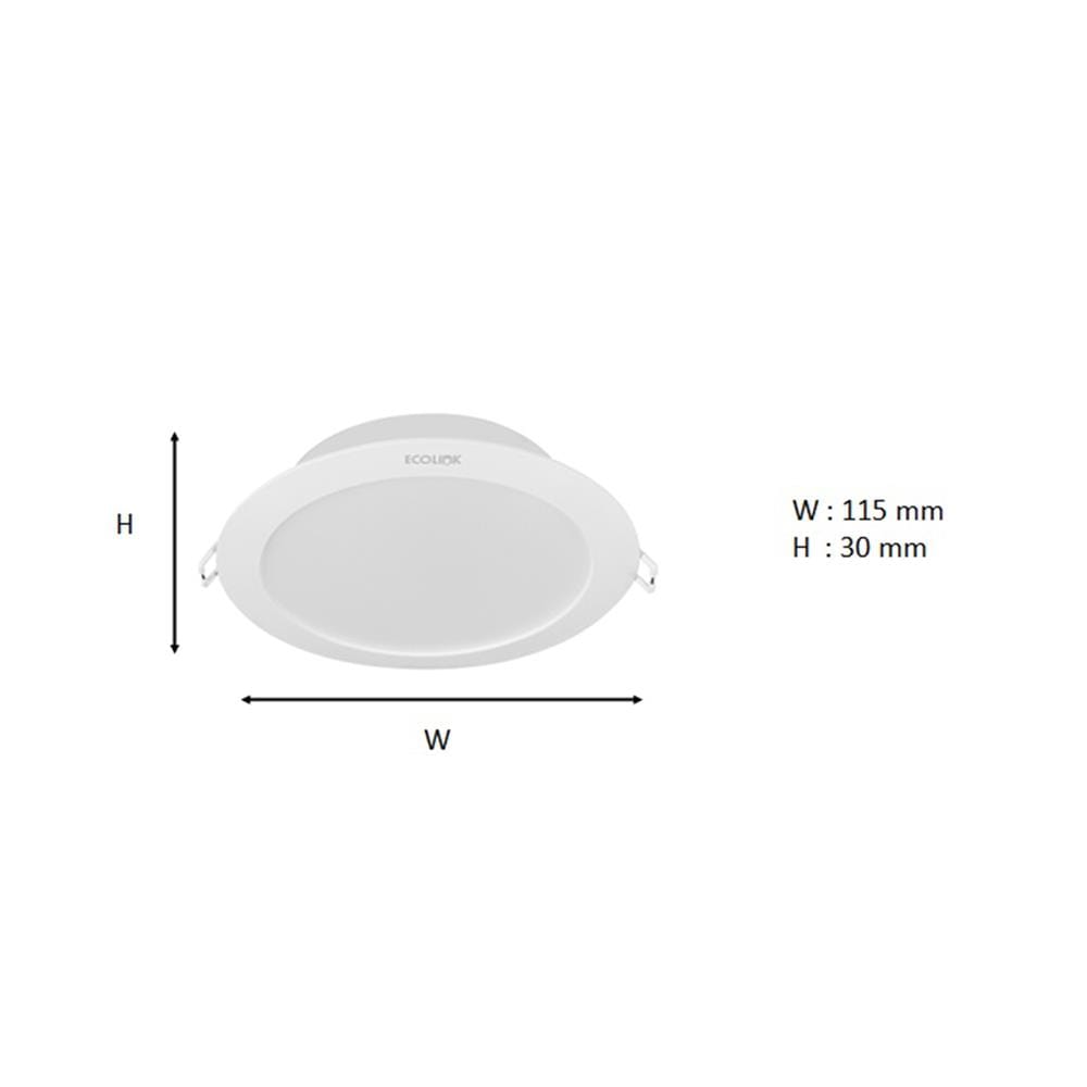 ดาวน์ไลท์ LED ECOLINK 4 นิ้ว 7 วัตต์ DAYLIGHT สีขาว