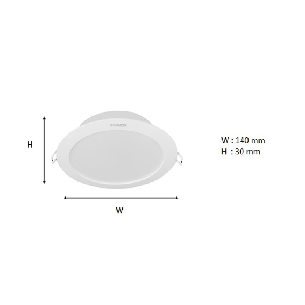 ดาวน์ไลท์ LED ECOLINK 5 นิ้ว 10 วัตต์ WARM WHITE สีขาว