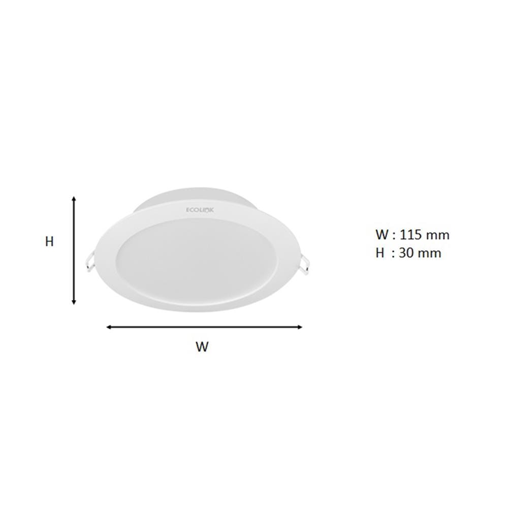 ดาวน์ไลท์ LED ECOLINK 4 นิ้ว 7 วัตต์ WARM WHITE สีขาว