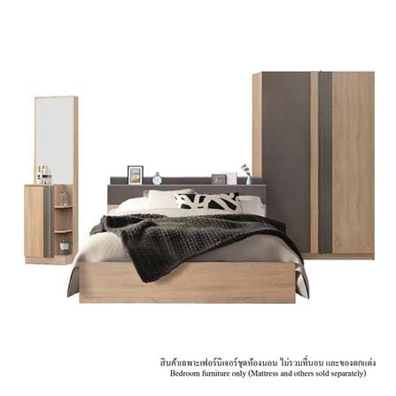 ชุดห้องนอน 5 ฟุต KONCEPT TOUCHI สี SOLID OAK_0