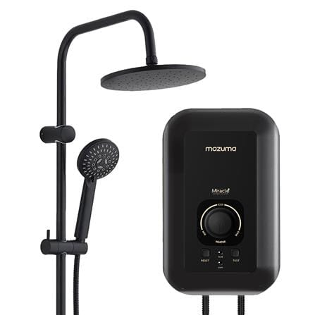 เครื่องทำน้ำอุ่น MAZUMA MIRACLE SATIN (Rain) 5500 วัตต์ สีดำ