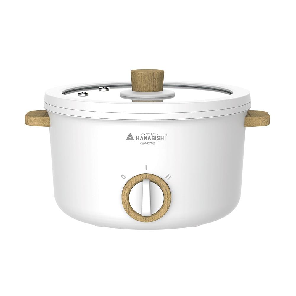 หม้ออเนกประสงค์ HANABISHI REP-0752 2.5 ลิตร สีขาว