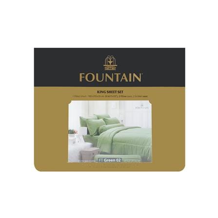 ชุดผ้าปูที่นอน 6 ฟุต (ชุด 5 ชิ้น) FOUNTAIN COLOR 70101-FT GREEN02_3