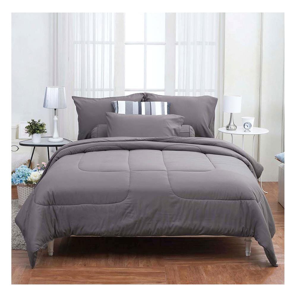 ชุดผ้าปูที่นอน 6 ฟุต 5 ชิ้น FOUNTAIN COLOR 70101-FT GRAY02