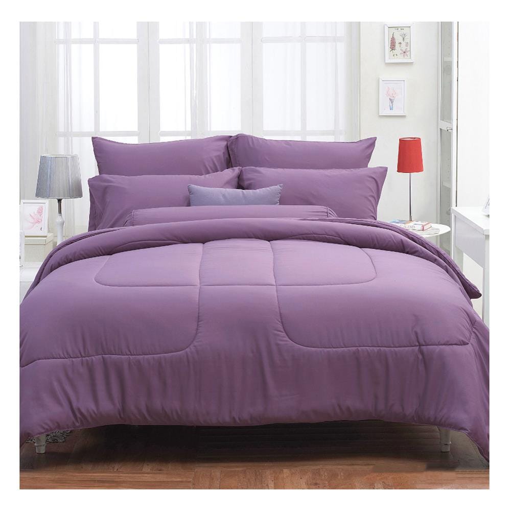 ชุดผ้าปูที่นอน 6 ฟุต 5 ชิ้น FOUNTAIN COLOR 70101-FT PURPLE02