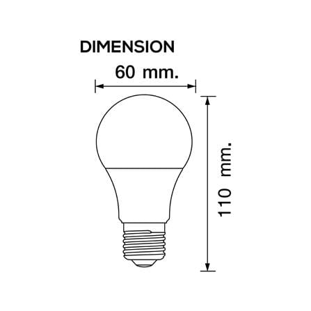 หลอด LED RACER A60 KIMMIE 8 วัตต์ DAYLIGHT E27_3