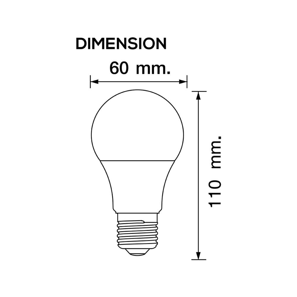 หลอด LED RACER A60 KIMMIE 8 วัตต์ WARM WHITE E27