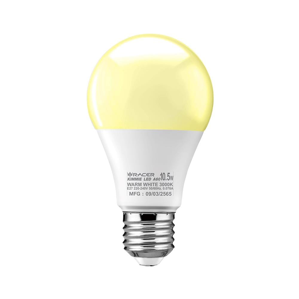 หลอด LED RACER A60 KIMMIE 10.5 วัตต์ WARM WHITE E27