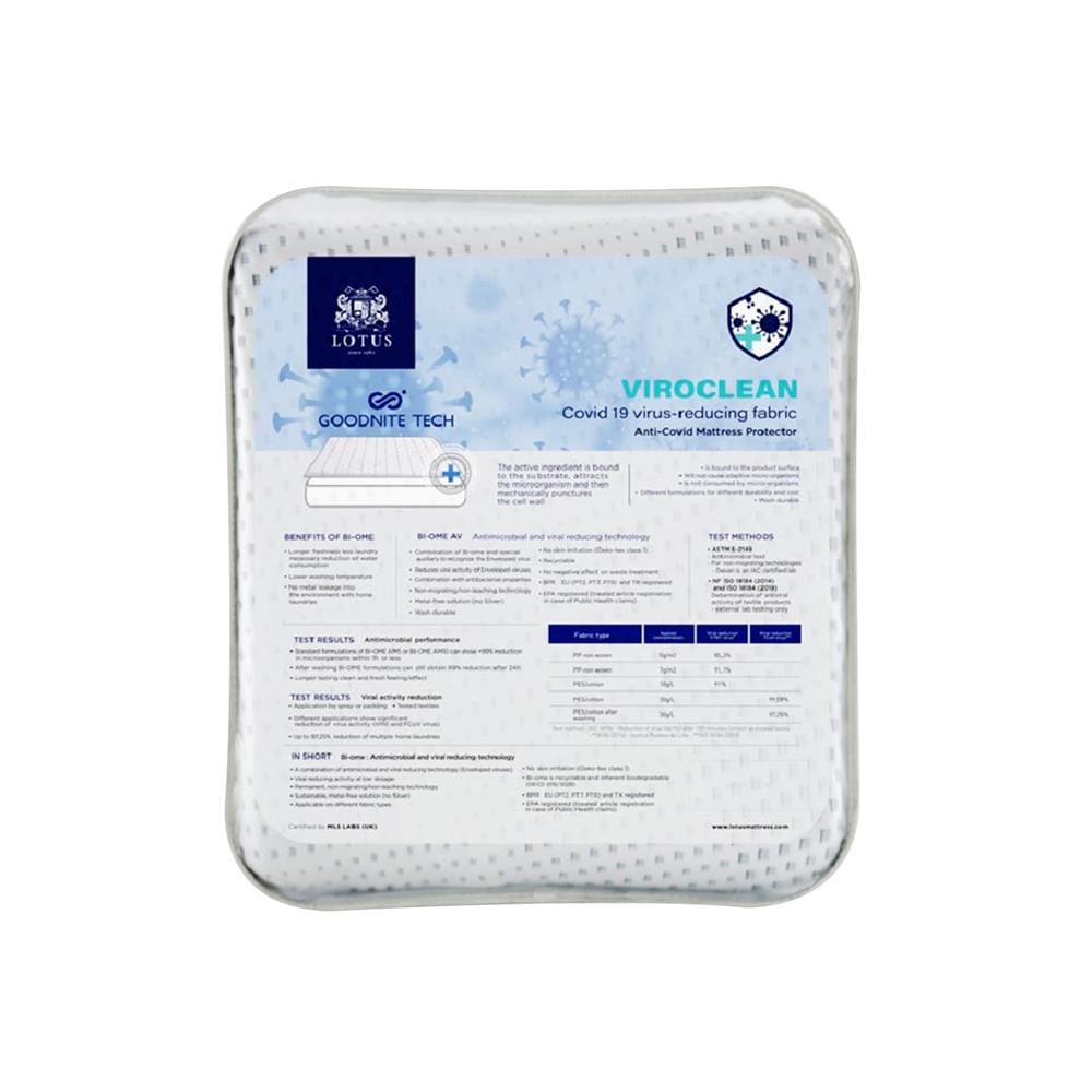 ผ้ารองกันเปื้อน QUEEN SIZE LOTUS VIROCLEAN WHITE