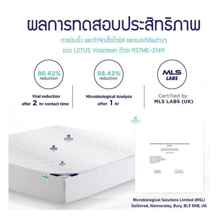 ผ้ารองกันเปื้อน QUEEN SIZE LOTUS VIROCLEAN WHITE_6