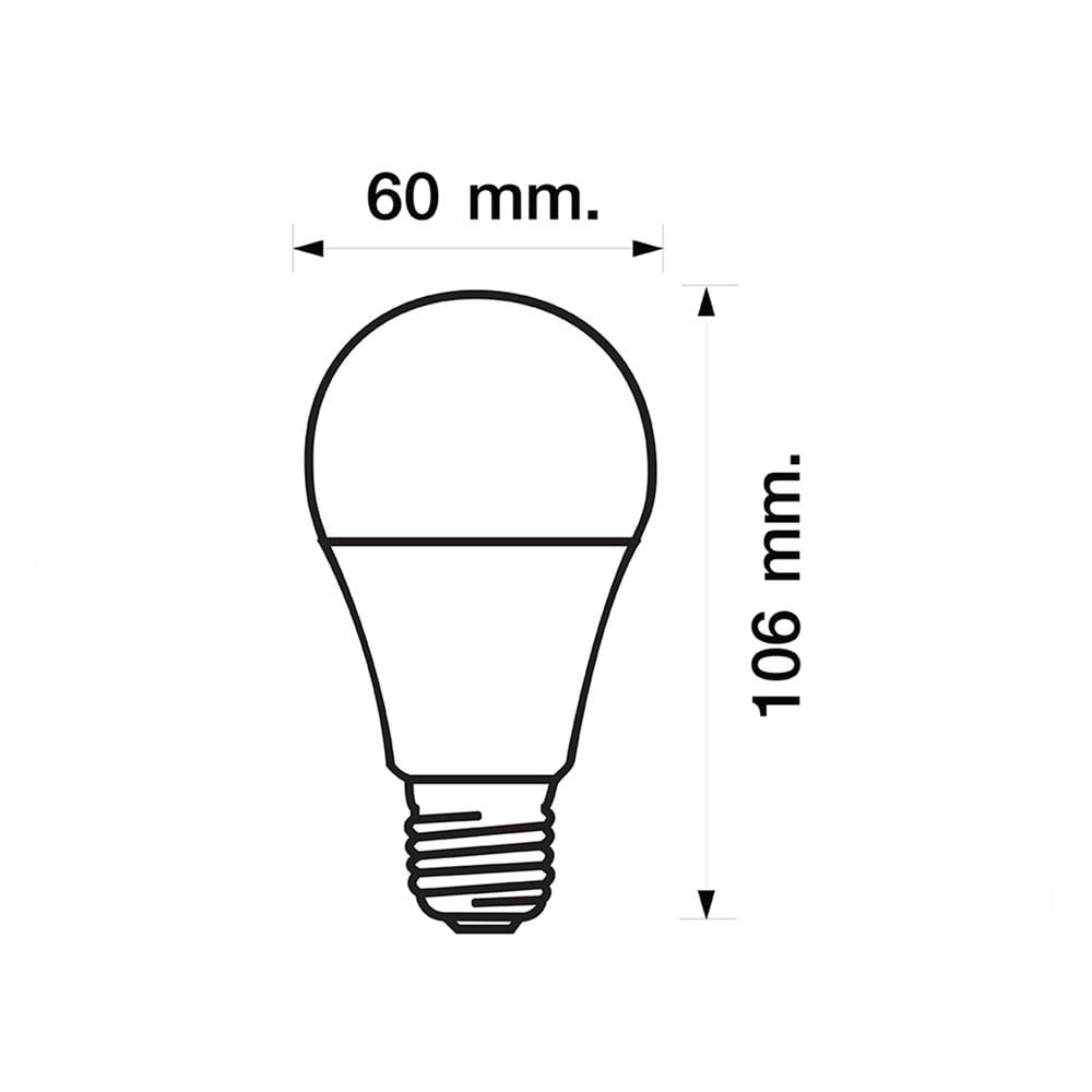 หลอด LED RACER A60 KIMMIE 10.5 วัตต์ DAYLIGHT E27