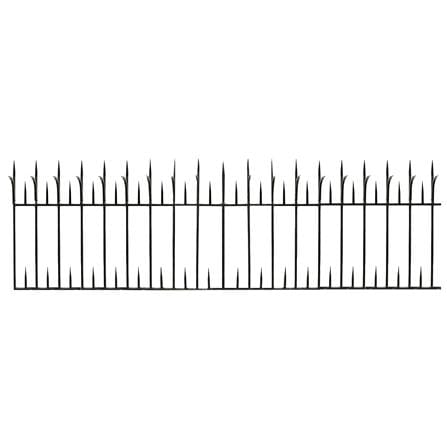 รั้วเหล็กสำเร็จรูป SPIKE 1003 0.6X2 ม. สีดำ_1