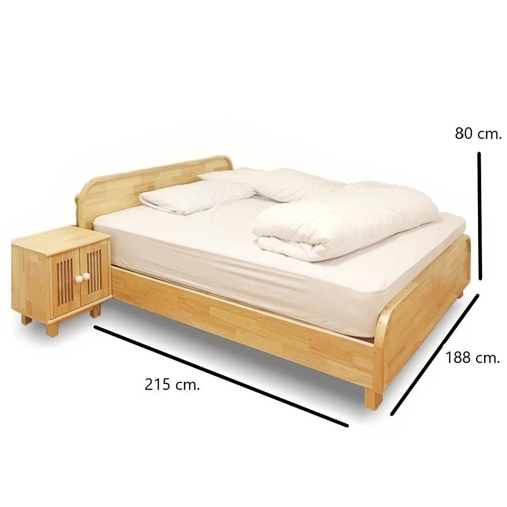 เตียง 6 ฟุต BAAN FURNITURE HESTIA สีไม้ธรรมชาติ