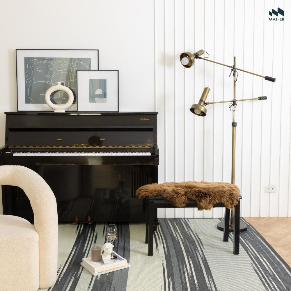 เสื่ออเนกประสงค์ MAT-ER WAA-YU SIZE L 180x270 ซม. สี MONOCHROME
