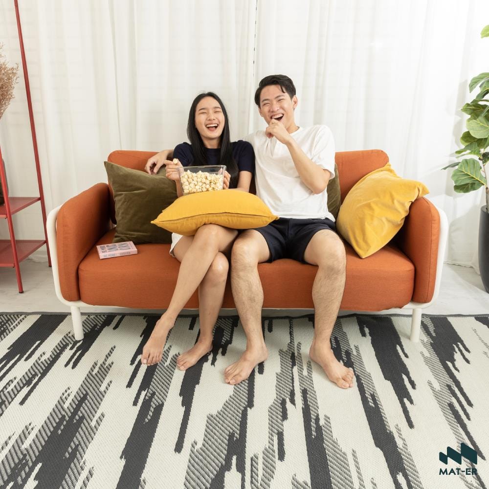เสื่ออเนกประสงค์ MAT-ER THA-RA SIZE M 150x240 ซม. สี MONOCHROME
