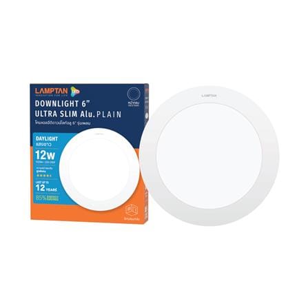 ดาวน์ไลท์ LED LAMPTAN PLAIN 6 นิ้ว 12 วัตต์ DAYLIGHT สีขาว_3