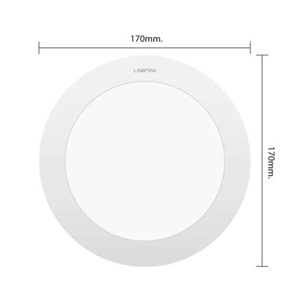 ดาวน์ไลท์ LED LAMPTAN PLAIN 6 นิ้ว 12 วัตต์ DAYLIGHT สีขาว_5