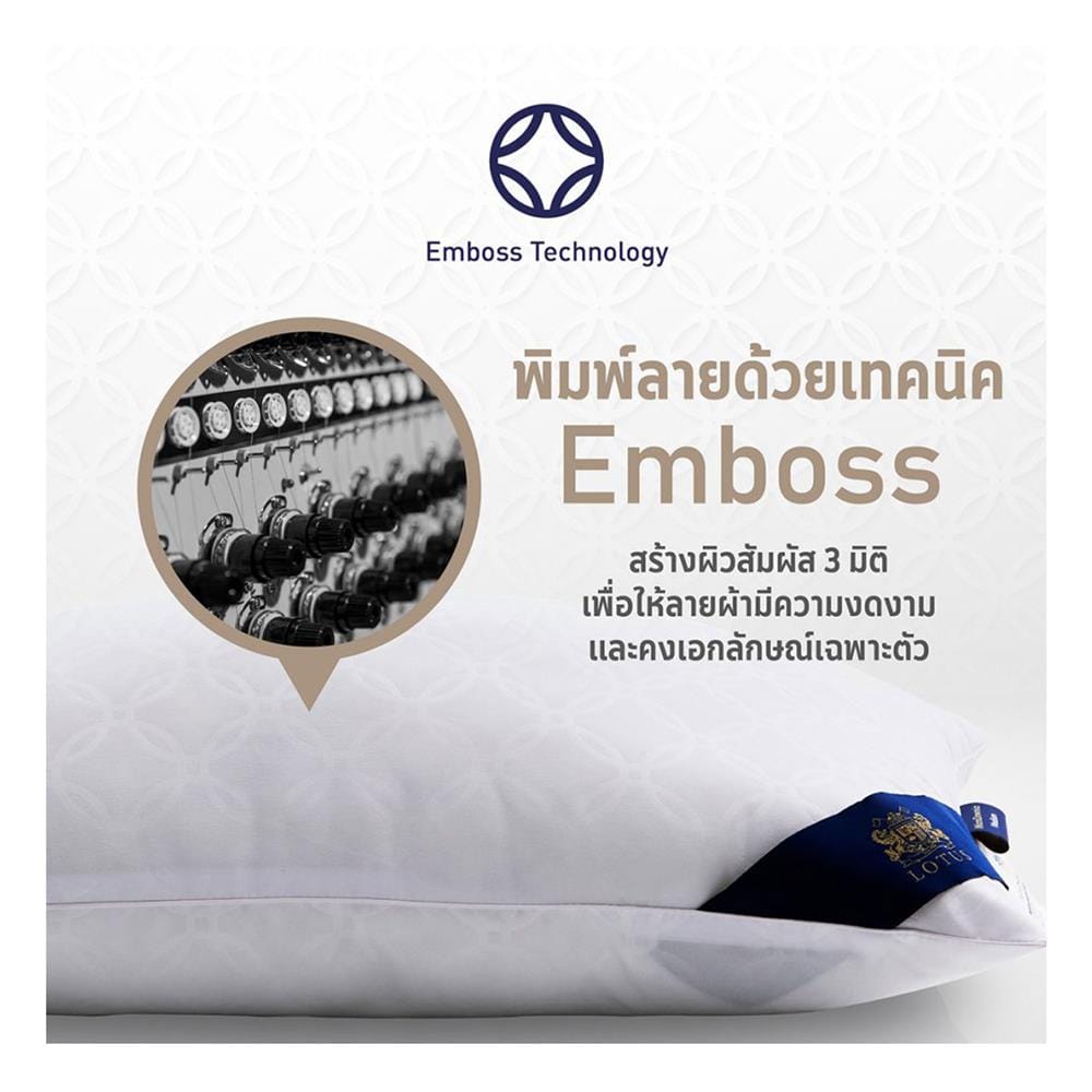 หมอนหนุน ไมโครไฟเบอร์ LOTUS MICRODOWNIA MEDIUM 20x30 นิ้ว สีขาว