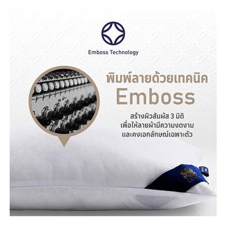 หมอนหนุน ไมโครไฟเบอร์ LOTUS MICRODOWNIA MEDIUM 20x30 นิ้ว สีขาว_5