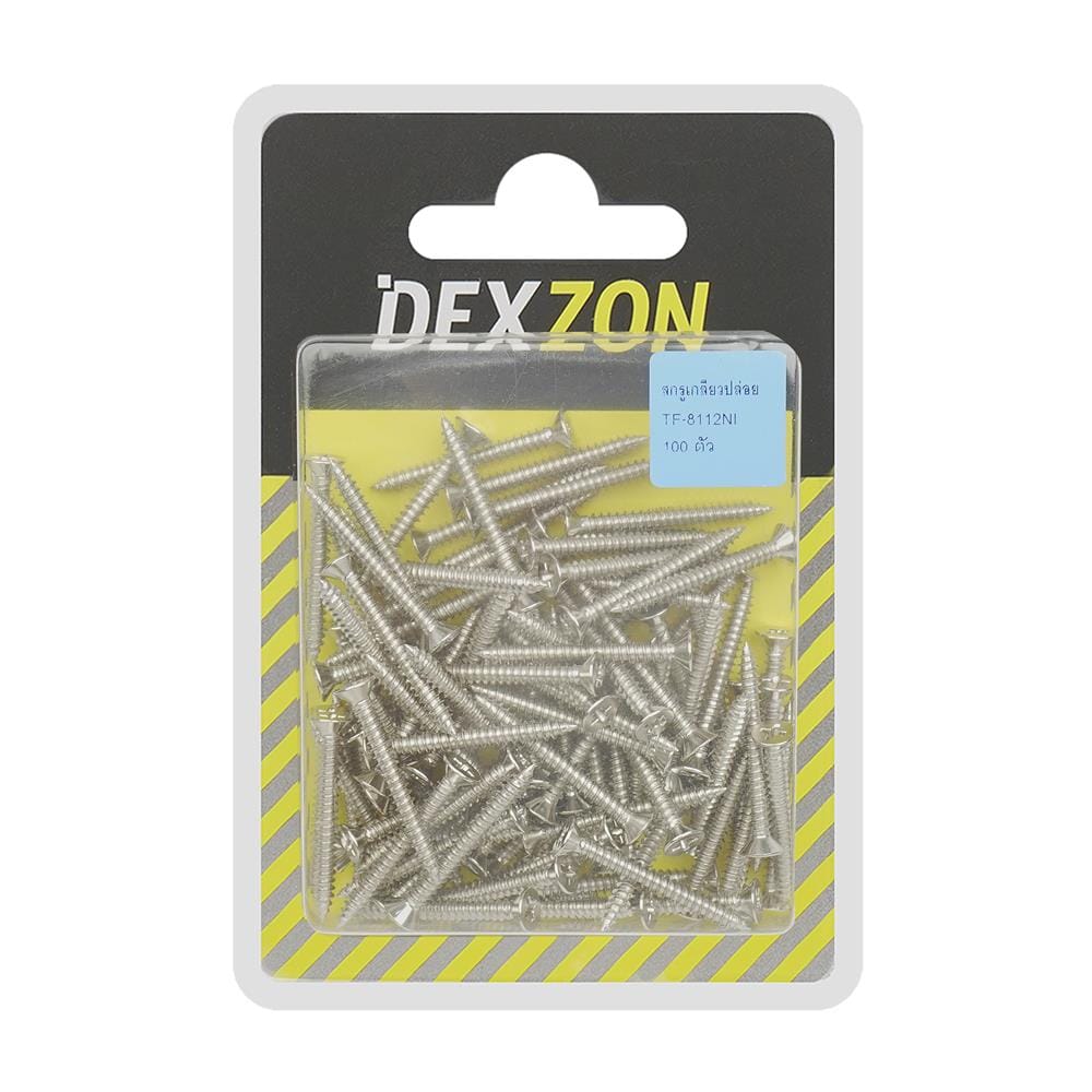 สกรูเกลียวปล่อย TF DEXZON 8X1-1/2 นิ้ว แพ็ก 100 ชิ้น