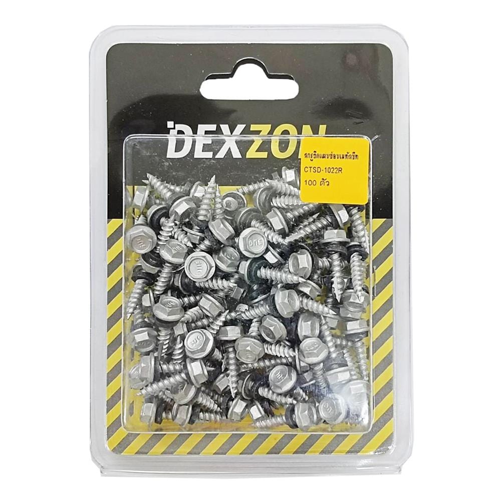 สกรูยึดแผ่นซ้อนเมทัลชีท DEXZON 10x22 มม. (แพ็ก 100 ชิ้น)