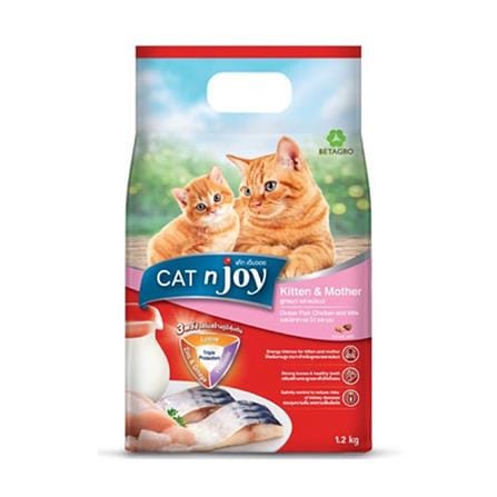 อาหารแมว CAT N JOY KITTEN AND MOTHER รสปลาทะเลไก่และนม 1.2 กก_0