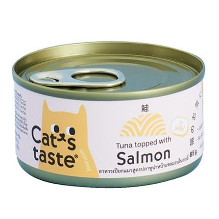 อาหารเปียกแมว CAT'S TASTE TUNA TOPPED WITH SALMON IN JELLY 85 ก._0