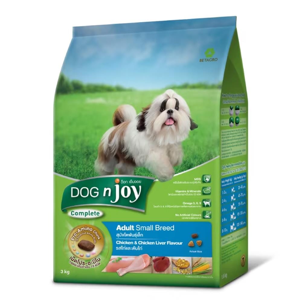อาหารสุนัข DOG N JOY SMALL CHICKEN AND CHICKEN LIVER FLAVOUR 3 กก.