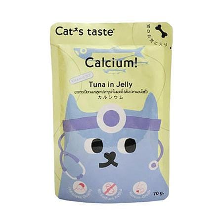 อาหารเปียกแมว CATS TASTE HEALTHY TUNA WITH ANCHOVY IN JELLY 70 ก.