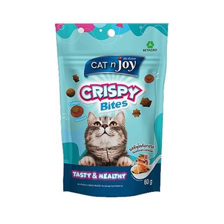 ขนมแมว CAT N JOY CRISPY BITES SEAFOOD COCKTAIL 60 ก._0